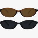 Retro Oval Sunglasses for Women Chic Cat Eye 90s Sunnies Lightweight Narrow Shades Trendy UV protection Sun Glasses