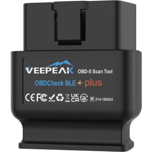 Veepeak OBDCheck BLE+ Bluetooth OBD II Scanner for iOS & Android, Car Check Engine Code Reader Wireless OBD Diagnostic Scan Tool