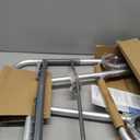 Medline Lightweight Two Button Folding Walker with 5" Wheels, Aluminum Frame Supports up to 300 lbs