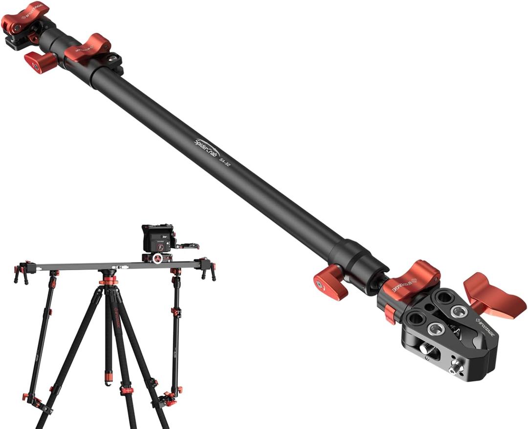 IFOOTAGE Spider Crab Support Rod SA-32Camera Slider Support Arm StabilizerAdjustable Length 360 Degrees Rotation with C Clamps and BallheadConnecting Camera Video Slider and Tripod