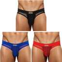 Arjen Kroos Men's Sexy Briefs Mesh Breathable Comfortable Underwear (XXL)