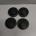 Mason Jar Lids Wide Mouth Plastic 4 pack-USA Made-Flip Cap Screw Top Pour Spout Drink Hole - Leak-proof for Ball, Kerr, Azure Canning Jars - Airtight for Drinks to Go and Controlled Pouring - Black