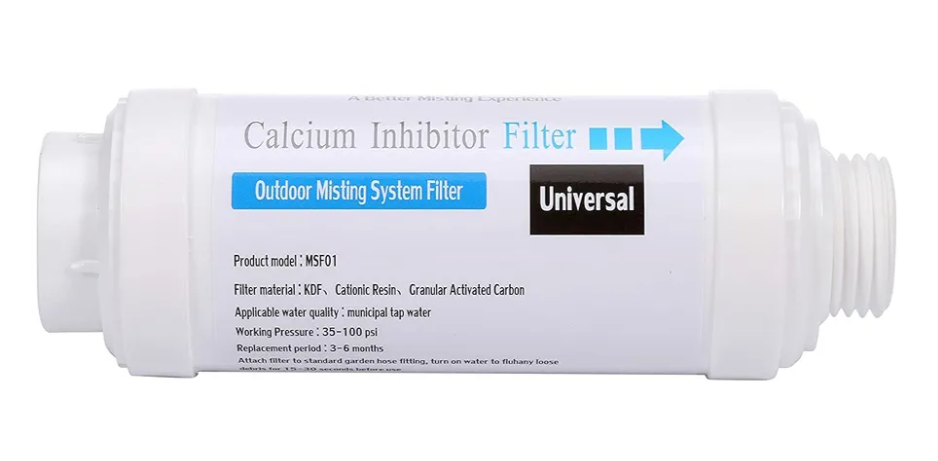 Mornajina Calcium Inhibitor Filter, Outdoor Misting System Protector for Mist Nozzle, Preventing Scale Buildup from Clogging Up
