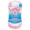 4x Gillette Venus Sensitive Women's Disposable Razors - 3 Pack