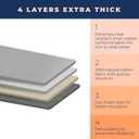 Ironing Board Cover and Pad Extra Thick Heavy Duty Padded 4 Layers, Silver Coated Ironing Board Cover, Non Stick Scorch and Stain Resistant Standard Size 15x54 Inches