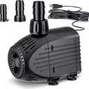 NFESOLAR 880GPH Submersible Pump, 60W Ultra Quiet Submersible Water Pump with Dry Burning Protection 9ft High Lift for Fish Pond, Fountains, Waterfall, Hydroponics, Aquariums KF206