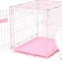 Carlson Pink Secure and Compact Single Door Metal Dog Crate, Small (24.0"L x 20.5"W x 18.0"H)