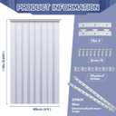 Juexica 48 x 118 Inch Plastic Strip Door Curtain Kit 0.08'' Walk in Cooler Curtains Thickness PVC Freezer Door Curtain Smooth Waterproof Hurricane Shutters Gate for Warehouse Garage Industry(Clear)
