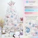 Sea Team Shatterproof Clear Plastic Christmas Ball Ornaments Decorative Xmas Balls Baubles Set with Stuffed Delicate Decorations (60mm/2.36 inch 30-Pack, Babyblue)