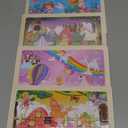 Wooden Puzzles Toys for Kids Ages 3-5, Set of 4 Packs with 20-Piece Unicorn Mermaid Princess Wood Jigsaw Puzzles, Preschool Educational Brain Teaser Toys for Girls 3 4 5 6 Years Old.