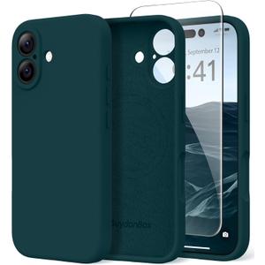 Magnetic for iPhone 17 Case, Compatible with MagSafe, [Full Camera Protection][Screen Protector] Silicone Shockproof Protective Phone Case for iPhone 17 6.3", Deep Blue