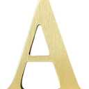 1.77 Inch Height Self Adhesive Solid Brass English Letters 4.5CM Wall sticker Gold Mail Box Numbers House Address Numbers Shop Studio Name DIY Combination For Wall Home Decor Hardware (Letter A)
