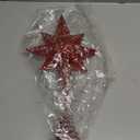 14.5 Inch Christmas Star Tree Topper Glitter Red Star Tree Topper 8 Point Star Treetop Ornament Metal Hollow Designed for Home Holiday Xmas Tree Decorations