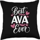 Ava Name Throw Pillow (18x18)