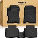 LASFIT Floor Mats for Honda Accord Sedan 2012 2011 2010 2009 2008, All Weather Custom Fit TPE Floor Liners 1st & 2nd Row, Black (Not for Coupe)