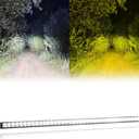 White Amber LED Light Bar 42 Inch Single Row High Bright Dual Color Slim Spot Flood Combo LED Work Light Driving Fog Lamp for Pickup Off Road Truck ATV UTV Boat