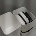 2 Pack 2.7 Gal Bathroom Trash Can with Lid, Automatic Trash Can Small Smart Garbage Can Touchless, Slim Motion Sensor Waterproof Plastic Trash Bins for Bedroom Office Kitchen Toilet (White)