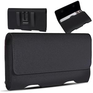 BECPLT Compatible with iPhone 13 Mini 12 Mini SE2 8 7 6 6s Holster Case, Nylon Holster Belt Case with Clip/Loops Belt Pouch Holder for iPhone SE 2022 8 7 6 6s Galaxy S7 - Built in ID Card Slot