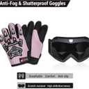 Youth Dirt Bike Helmet DOT Certified - Full Face Motorcycle Helmet for Off-Road, ATV, Street Riding, Includes Adjustable Goggles & Protective Gloves, 9half/8half