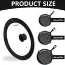 Universal Silicone Glass Lid for All Pots Microwave Safe Pot Cover Non-Slip Silicone Lid Easy Clean Pot Cover (13", 14", 15")
