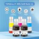31 32XL Refill Ink Set Replacement for HP 32XL 31 Ink Bottle Used for HP Smart Tank 5000 7301 7001 6001 7602 5101 5102 5103 Plus 551 651 455 457 450 Printers Black Color, 5-Pack