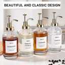 Coffee Bar Accessories, Coffee Syrup Dispenser - 4pack,16.9oz Syrup Dispenser with Labels,Syrup Pump Dispenser for Coffee Bar(Gold Pump)