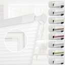 No Drill Blinds for Windows Light Filtering Cellular Shades Cordless No Tools Honeycomb Pull Down Blinds Easy Install No Screws Cellular Blinds for Home,Room.White.38 W x 64" H