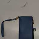 Defencase for Galaxy S25 Ultra Case Wallet with RFID Blocking Card Holder for Women Men, PU Leather Magnetic Snap Flip Wristlet Strap Zipper Wallet Phone Cases for Samsung Galaxy S25 Ultra 6.9", Blue