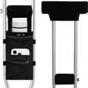SPRING SEAON Crutches Padding & Crutch Bag (5 PCS) - Crutch Pads for Armpits and Hand Grips Water-Resistant Pouch for Crutches Crutch Cushions Crutches Accessories for Kids, Men, Women Black