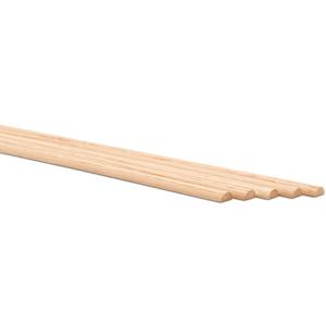 Split Oak Dowel Rods 1/2-inch x 36-inch, Pack of 50 Unfinished Fluted Molding Trim for DIY & Dowel Feature Wall, by Woodpeckers