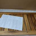 NNN 36" Commercial Teak Shower Bench - 8 Non-Slip Leveling Feet & 350 lbs Capacity | Rock-Solid Stability for Seniors & Spa Safety | Waterproof Design for Saunas/Outdoor Pools (Patented)