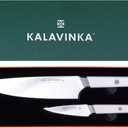 8 Inch Razor Sharp Chef Knife, High Carbon German Steel Blade with Comfortable Grip, Ideal for Meal Prep with Gift Box and 3.5 Inch Paring Knife, BBQ Knife (RUPA)