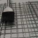 Fish Grilling Basket, Folding Portable Stainless Steel BBQ Grill Basket for Fish Vegetables Shrimp with Removable Handle, Come with Basting Brush and Storage Bag (01)