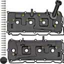 MITZONE Upgrade Aluminum Valve Covers kit Compatible with 2004-2016 Nissan Armada Pathfinder Titan NV2500 NV3500 Infiniti QX56 5.6L # 13264-ZE01A 13264-ZE00A