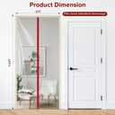 Dust Barrier Plastic Zipper Door, 2-Pack Construction Door Cover with Zipper, 4 ft x 7.2 ft, for Home Remodeling, Painting & Drywall Work, Easy Install & Removal