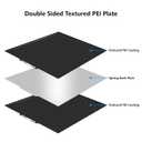 Upgraded Neptune 4 Max Double Sided PEI Build Plate, 3D Printer Black Textured PEI Platform for Elegoo Neptune 3 Max, Kobra 2 Max 430x430mm