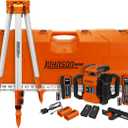Johnson Level & Tool JRT300-RDHV-S Self-Leveling Red Dual Slope Rotary Laser System, 4,000FT Range, Lithium Ion Batteries, Magnetic Target, Laser Detector, Remote Control, Tripod and 13 FT Grade Rod
