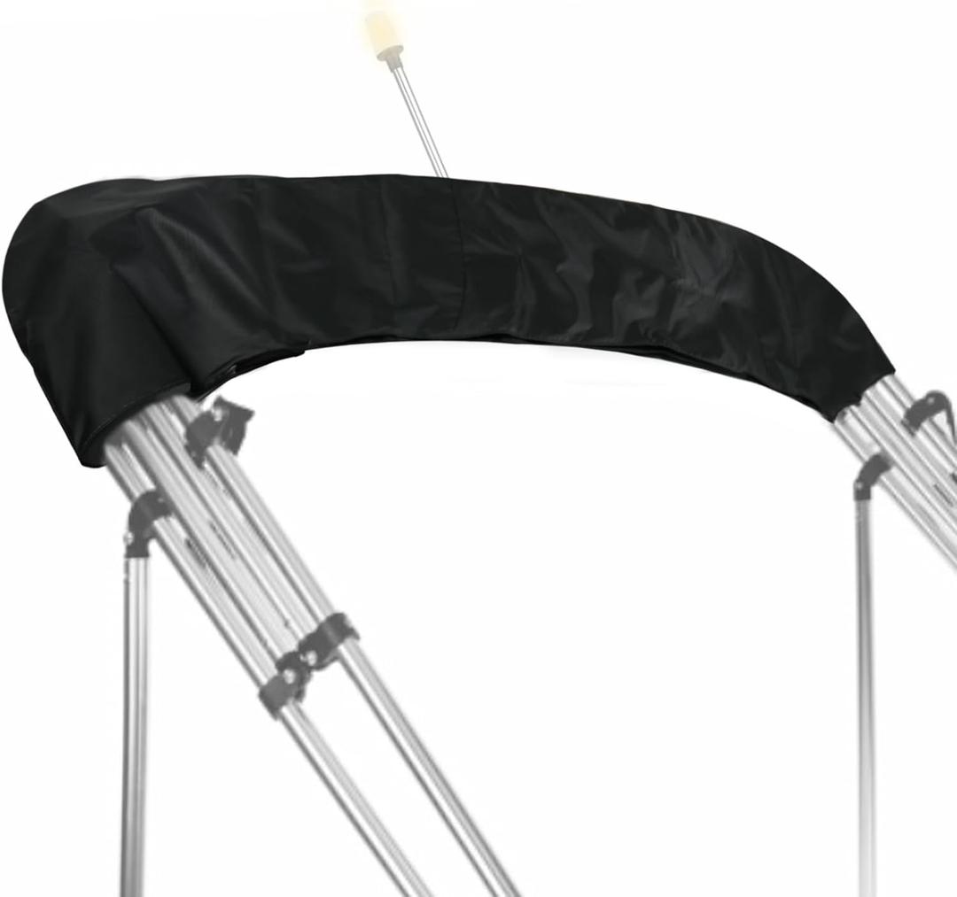 Oversize Replacement Bimini Top Canvas Storage Boot, Fit Large Bulky Bimini Tops with Large Frames or Oversize Frames, such as Pontoon Boats etc, Fit Very Large Tubing-Fit Up to 103" / 8.5' Wide Black