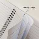 YUREE Notebook Spiral Journal Lined, A5, 100gsm Thick Paper & Hard Kraft Cover, 60 Sheets (120 Pages), 8.4" x 6", Gray, 4 Pack