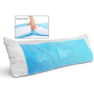 Mindful Design Cooling Memory Foam Body Pillow - Extra Firm Full Shredded Memory Foam Body Pillow w/Cooling Gel, Support and Comfort for Stomach and Side Sleepers