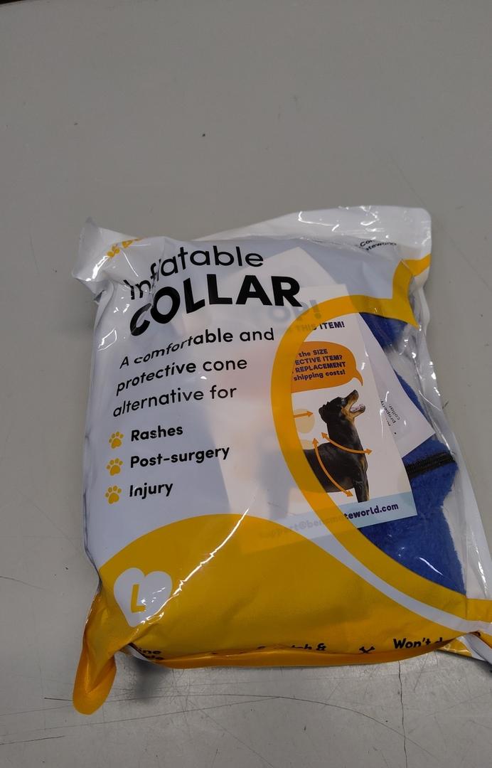 Dog Cone Bencmate Inflatable Collar - L Blue Comfortable