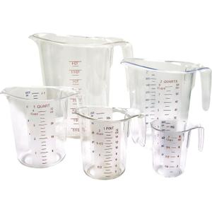 Winco 5-Piece Measuring Cup Set, Polycarbonate, Clear
