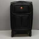 SWISSGEAR Sion Softside Expandable Spinner Luggage Durable Lightweight Travel Suitcase, Black, Carry-On 21-Inch