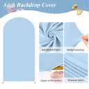 6FT Blue Arch Backdrop Cover Spandex Fitted Arch Covers Stretchy Backdrop Round Top Chiara Backdrop for Birthday Party Baby Shower Ceremony Banquet Decoration