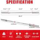 Olympic Barbell Weight Bar for Weightlifting, Bench Press Bar 7ft/6ft/5ft for Strength Training, Rated 500lbs/400lbs/330lbs Weight Capacity