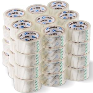 24 Rolls Clear Packaging Tape Bulk, 3" X 55 yd Shipping Tape Bulk, Total 1320 Yards, 2.7 mil, 3" Core, Heavy Duty Packing Tape Refills for Moving Boxes, Package, Mailing (transparent)