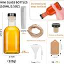 25PCS Black Cap 3.5OZ Mini Glass Liquor Bottles with Lids Small Glass Wine Bottle Reusable Empty Alcohol Bottles with Aluminum Black Cap for Christmas Birthday Weddings (100ML 3.5OZ) (25)