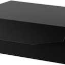 1 Pcs Matte Black Extra Large Gift Box with Lid, 16.5x13x5.3 Inches, Hard Magnetic Giant Gift Boxes for Presents Clothes Robe Wedding Dress Sweater,Reusable Foldable Bridesmaid Proposal Box, 1 count