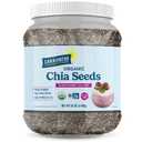 Carrington Farms Organic Chia Seeds Whole Bulk Chia Seeds, USDA Organic, Non-GMO, High Omega-3 & Fiber, Resealable 42 oz Jar for Smoothies, Oats & Meal Prep (EXP 02/24/28)