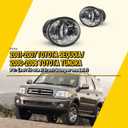 Fog Lights Compatible for Toyota Tundra 2000-2006 Sequoia 2001-2007 with Bulbs 9006 12V 51W Driving Lamps Replacement included Wiring Kit & Switch-1 Pair (Clear Lens)